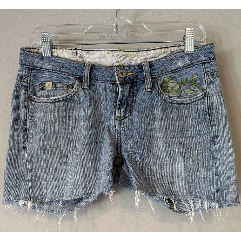 VTG Z Cavaricci Womens Cut Off Denim Shorts Sz 3 Destroyed Frayed 90s Y2K